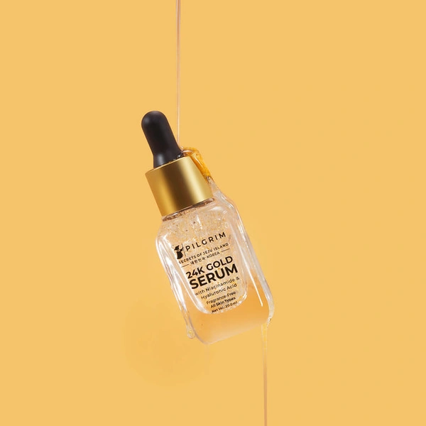 Pilgrim 24K Gold Serum, 20ml | Boosts Radiance, Reduces Fine Lines, and Enhances Skin's Glow for a Youthful, Luminous Look.