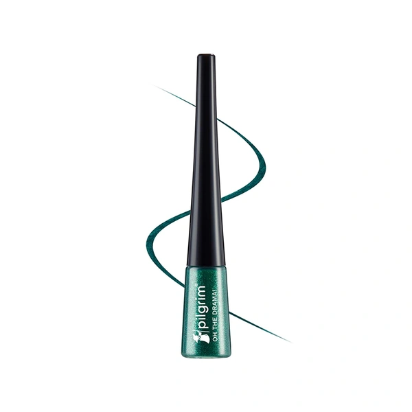 Pilgrim Green Envy Metallic Eyeliner 3.50ml | Highly Pigmented, Smooth Application for Bold, Vibrant Eye Looks.