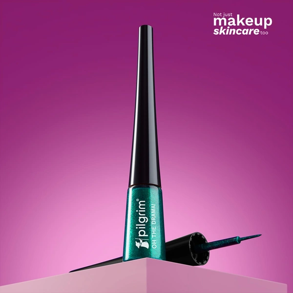 Pilgrim Green Envy Metallic Eyeliner 3.50ml | Highly Pigmented, Smooth Application for Bold, Vibrant Eye Looks.