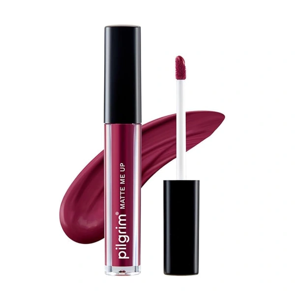 Pilgrim Liquid Matte Lipstick 05 Wine Spill| Bold & Long-Lasting | Transfer-Proof Formula | Stunning Matte Finish | Hydrating, Comfortable & Vegan