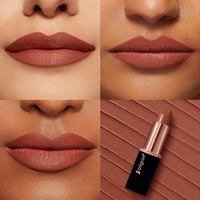 Pilgrim Matte Bullet Lipstick (Nude Mystery 05), Elegant Nude Shade | Long-Lasting Matte Finish | Hydrating with Squalane | SPF 30 Protection | Smudge-Resistant & Vegan