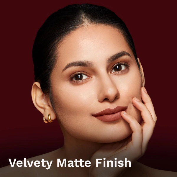 Pilgrim Matte Bullet Lipstick (Nude Mystery 05), Elegant Nude Shade | Long-Lasting Matte Finish | Hydrating with Squalane | SPF 30 Protection | Smudge-Resistant & Vegan