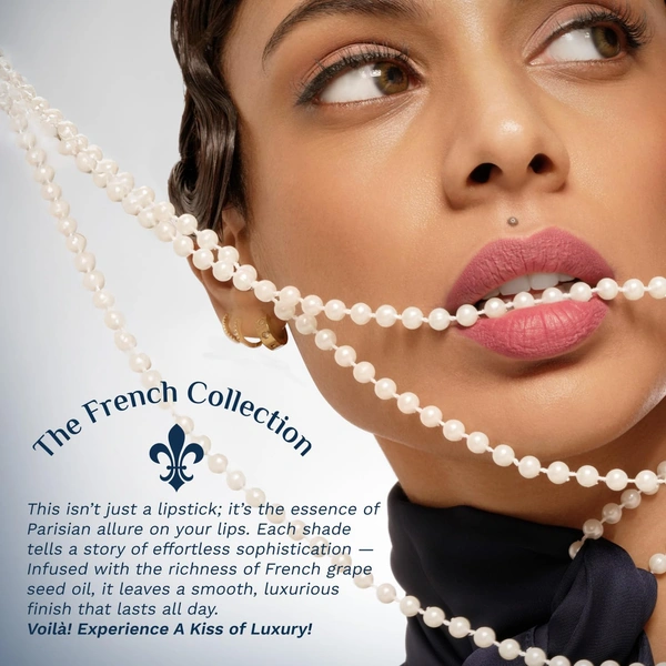 Pilgrim Oh So Creme Bullet Lipstick with Ros� Wine-22 Shade | Silky Matte Finish & Highly Pigmented | Long Lasting & Smooth Glide | Lightweight Formula with French Grape Seed Oil