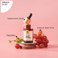 Pilgrim Red Vine Face Serum for Anti-Ageing, 30ml | Reduces Wrinkles, Improves Elasticity, and Revitalizes Skin for a Youthful Appearance.