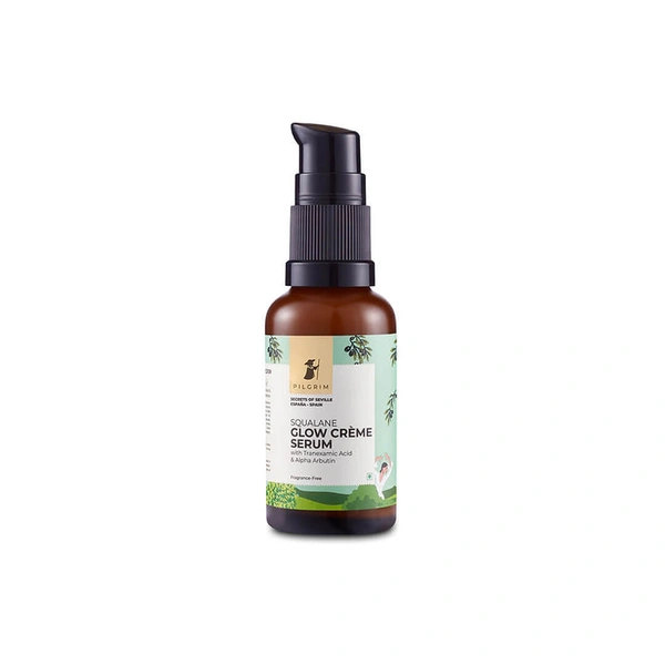Pilgrim Squalane Glow Creme Serum, 30ml | Combines Tranexamic Acid, Alpha Arbutin, and Niacinamide to Hydrate, Brighten, and Reduce Pigmentation.