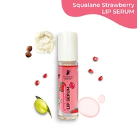 Pilgrim Squalane Strawberry Roll-On Lip Serum - 6ml | With Shea Butter & Pomegranate Extract | Moisturize & Protect Lips | Soft, Smooth & Nourished Lips | For Plump & Soft Lips | Lip Balm with Natural Ingredients