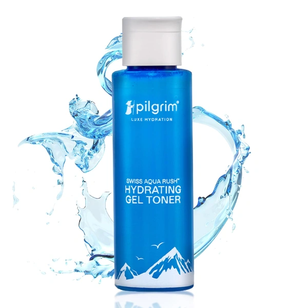 Pilgrim Swiss Aqua Rush Hydrating Gel Toner - 100ml | With Pentavitin & Aquaxyl | Toner for Glowing Skin | Lightweight | Skin Moisture Balance & Enhanced Texture | Anti-Dryness Hydrating Toner | for All Skin Types