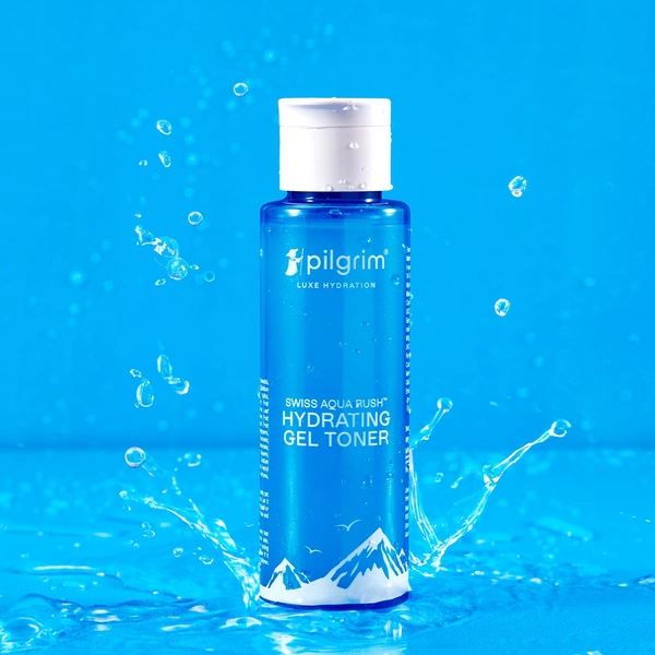 Pilgrim Swiss Aqua Rush Hydrating Gel Toner - 100ml | With Pentavitin & Aquaxyl | Toner for Glowing Skin | Lightweight | Skin Moisture Balance & Enhanced Texture | Anti-Dryness Hydrating Toner | for All Skin Types