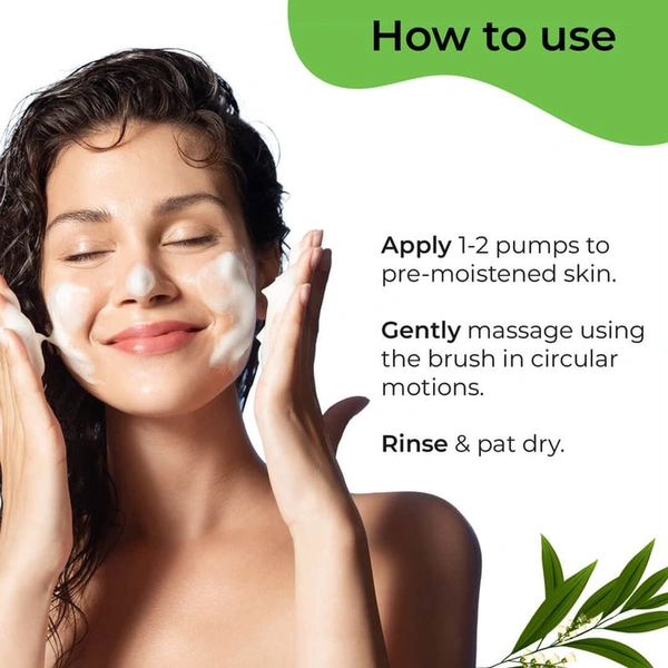 Pilgrim Foaming Face Wash Tea Tree Purifying, 120ml | Deep Cleanses, Fights Acne, and Soothes Skin with Purifying Tea Tree for a Fresh, Clear Complexion.