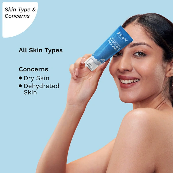 Pilgrim Swiss Aqua Rush Hydrating Face Wash, 100.0ml | Cleanses Gently, Hydrates Deeply, and Leaves Skin Fresh, Soft, and Supple.