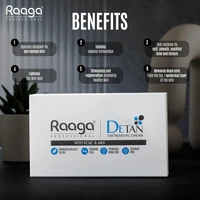 Raaga Professional De-Tan Pack | Effective Tan Removal Cream | Skin Brightening Treatment | Dermatologically Tested | Sulphate Free | 72g