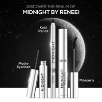 Renee Midnight Mascara 8ml | Volumizing & Lengthening Mascara | Intense Black Lash Definition | Bold, Long-Lasting Lashes | Smudge-Proof Mascara | Darkest Black | Clump-Free | Infused with Vitamin E | Suitable for All Eye Shapes |
