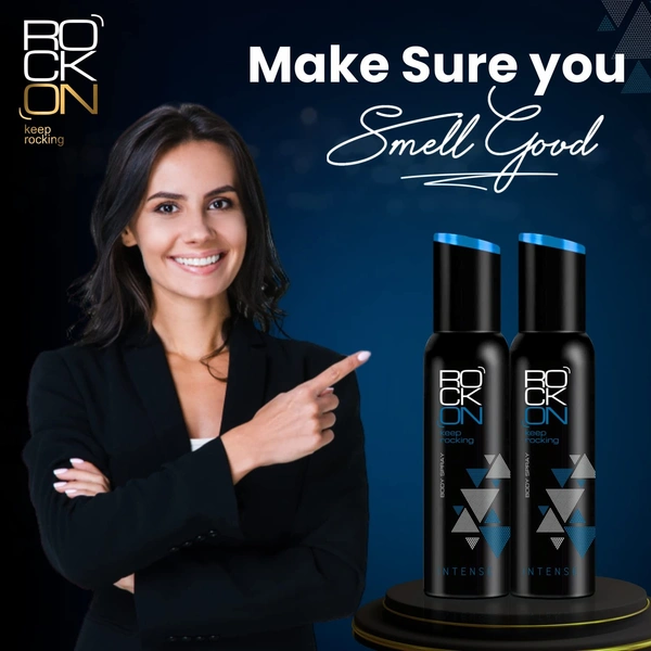 Rock On Intense Body Spray 150ml | Unisex Long-Lasting Fragrance Deodorant | Refreshing & Energizing Body Spray for Men & Women | Daily Odor Control