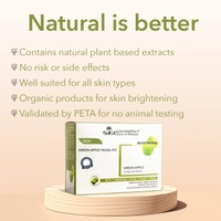 Sara Green Apple 4-Step Fruit Facial Kit | for Brightening & Hydrating Skin | All in 1 ( Cleansing + Scrub + Cream + Mask ) | | Suitable For All Skin Type | 200g