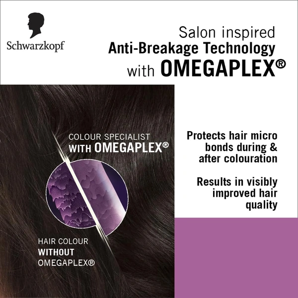 Schwarzkopf Colour Specialist Permanent Hair Colour 100ml| 4.0 Medium Natural Brown Colour with Omegaplex + Hyaluronic Acid | Anti-Breakage Tech | 100% Grey Coverage