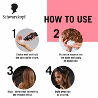 Schwarzkopf Taft Power Mousse for Women & Men| Strong Hold Hair Styling Foam for Long-Lasting Volume | Frizz Control & Flexible Styling | Suitable for All Hair Types
