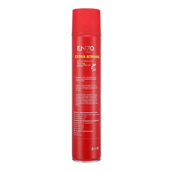 Silkera Professional Silkera Enzo Hair Spray 420ml Red | Keratin Enhanced Long-Lasting Hair Spray | No Greasy Residue | Suitable for All Hair Types | Salon & Home Use