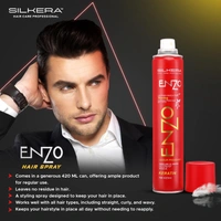 Silkera Professional Silkera Enzo Hair Spray 420ml Red | Keratin Enhanced Long-Lasting Hair Spray | No Greasy Residue | Suitable for All Hair Types | Salon & Home Use