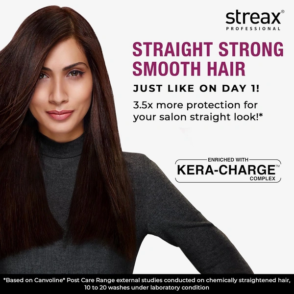 Streax Professional Canvoline Hair Serum | Lightweight Shine & Frizz Control for Treated Hair | For Straight & Silky hair | Paraben & Silicon free | Split-End Protection | 100ml