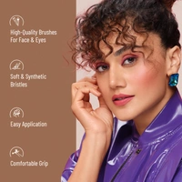 Swiss Beauty 5 Pcs Makeup Brush Set | Golden 02 | High Quality Synthetic Fibre