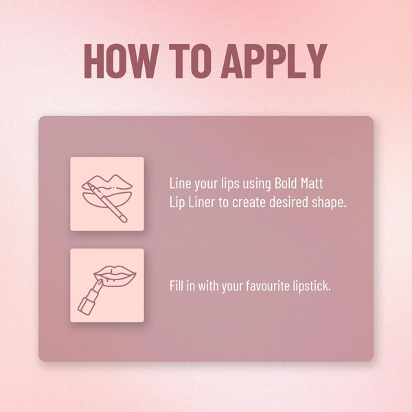 Swiss Beauty Bold Matte Lip Liner 1.6g | Sandy Pink 13 | Moisturises Lips