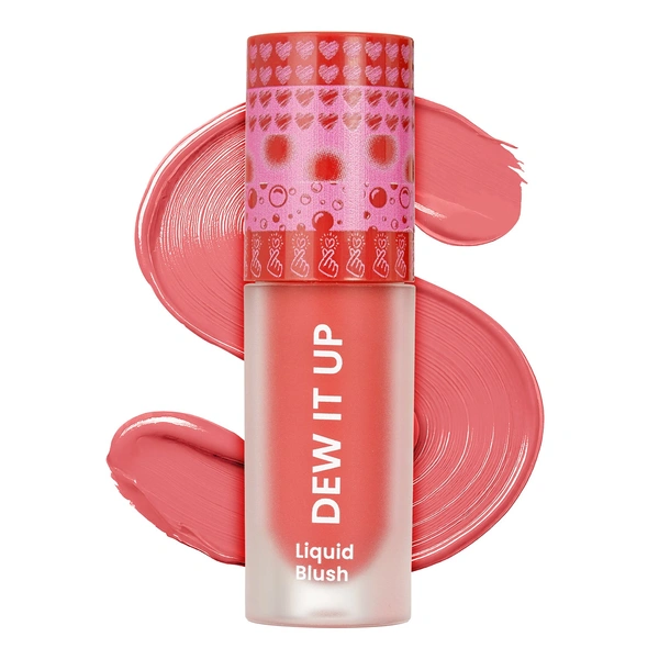 Swiss Beauty Dew It Up Liquid Blush 03-Dusty Pink 4ml | Ultra-Pigmented & Lightweight | Infused with Vitamin E & C | Dewy, Natural Finish | Blendable & Long-Lasting