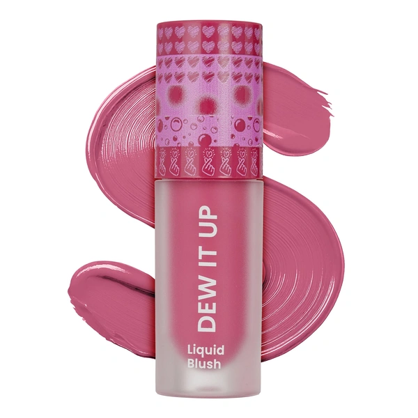 Swiss Beauty Dew It Up Liquid Blush 03-Dusty Pink 4ml | Ultra-Pigmented & Lightweight | Infused with Vitamin E & C | Dewy, Natural Finish | Blendable & Long-Lasting