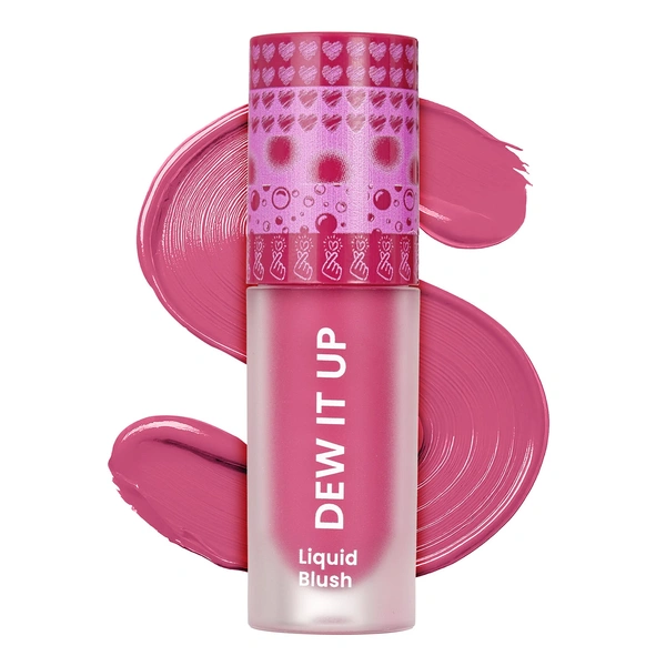 Swiss Beauty Dew It Up Liquid Blush 03-Dusty Pink 4ml | Ultra-Pigmented & Lightweight | Infused with Vitamin E & C | Dewy, Natural Finish | Blendable & Long-Lasting