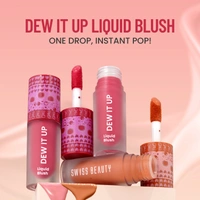 Swiss Beauty Dew It Up Liquid Blush 03-Dusty Pink 4ml | Ultra-Pigmented & Lightweight | Infused with Vitamin E & C | Dewy, Natural Finish | Blendable & Long-Lasting