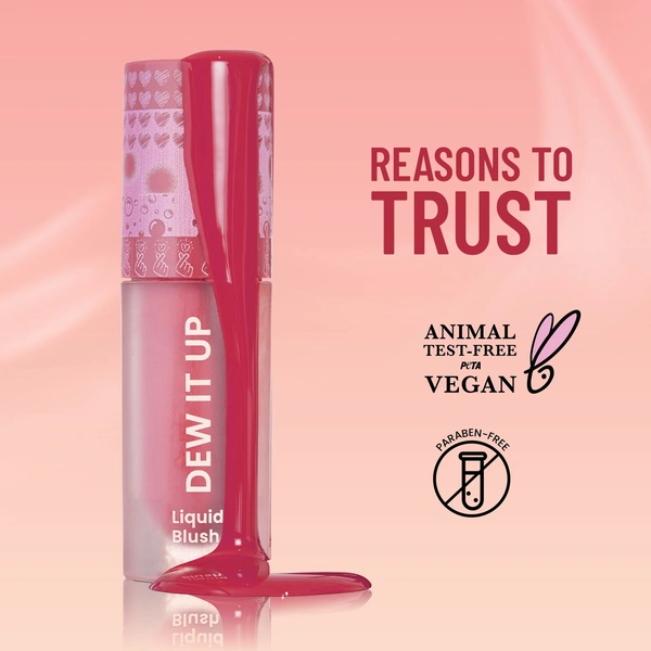 Swiss Beauty Dew It Up Liquid Blush 03-Dusty Pink 4ml | Ultra-Pigmented & Lightweight | Infused with Vitamin E & C | Dewy, Natural Finish | Blendable & Long-Lasting
