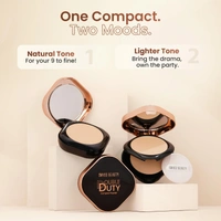 Swiss Beauty Double Duty Compact Powder 18g, Shade 03 Medium Honey / Golden Honey | 2-in-1 Day to Night Compact | Buildable Coverage | With Vitamin E & Hyaluronic Acid