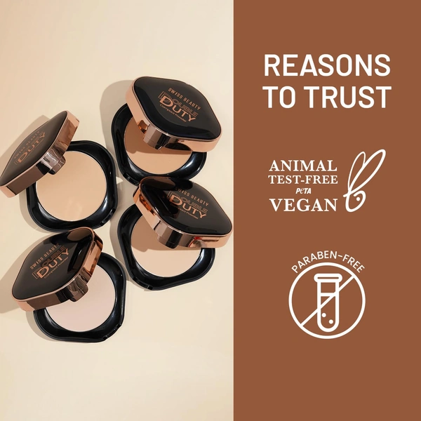 Swiss Beauty Double Duty Compact Powder 18g, Shade 03 Medium Honey / Golden Honey | 2-in-1 Day to Night Compact | Buildable Coverage | With Vitamin E & Hyaluronic Acid