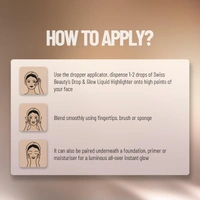 Swiss Beauty Drop & Glow Light Brown Liquid Highlighter | Lightweight, Blendable & Long-Lasting | Multi-Use Illuminator for a Radiant, Dewy & Luminous Golden Glow