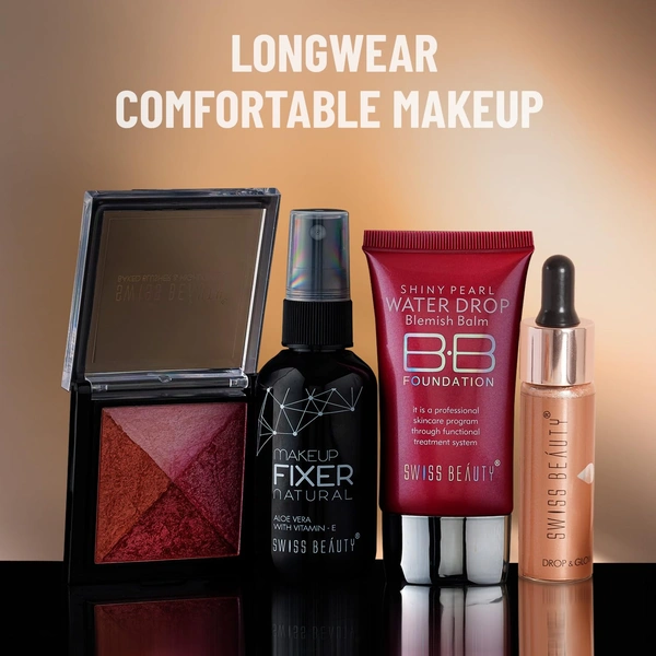 Swiss Beauty Drop & Glow Light Brown Liquid Highlighter | Lightweight, Blendable & Long-Lasting | Multi-Use Illuminator for a Radiant, Dewy & Luminous Golden Glow