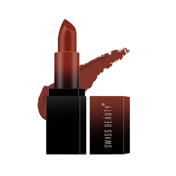 Swiss Beauty HD Matte Lipstick 3.5g | Athena 03| Suitable For All Skin Tones
