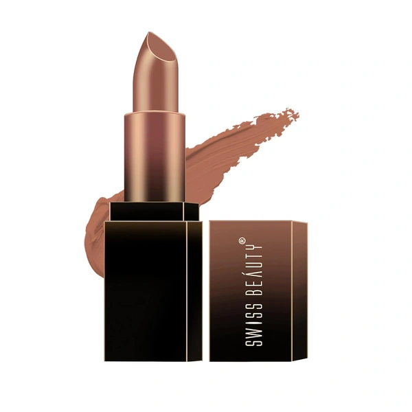 Swiss Beauty HD Matte Lipstick 3.5g | Cookie Crunch 27| Suitable For All Skin Tones