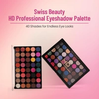 Swiss Beauty HD Professional 40 Pigmented Colors Eyeshadow Palette 48g | Versatile Look | Creative Eye Looks | Long Lasting Easily Blendable | Shade - 03