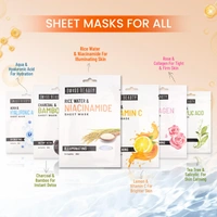 Swiss Beauty Illuminating Sheet Mask 20ml | With Rice Water & Niacinamide | Serum-infused Sheet mask | Minimizes open pores | Purifies & Reduces Excess Oils | Smooth & Clear Skin | Radiant skin mask | 20ml