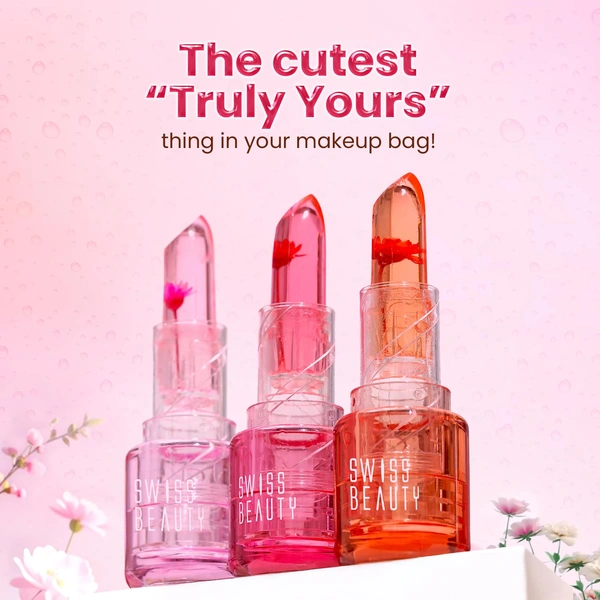 Swiss Beauty Jelly Bloom pH Lip Balm 3.6g with Coral Kiss Shade | Colour-Changing Tint | Hydrating & Vegan Lip Care | Vitamin E, Paraben-Free & Cruelty-Free
