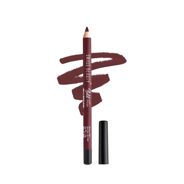 Swiss Beauty Maroon Shade Bold Matt Lip Liner | Fuller lip effect | Long-lasting & Creamy Formula | Lightweight | Easy to blend & Matte Finish