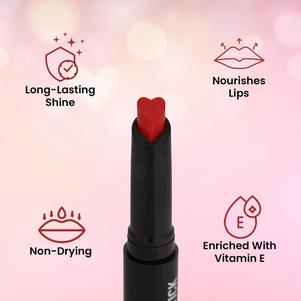 Swiss Beauty My Shine Creamy Lipstick Rose Shade 04 | Enriched with Vitamin E| Intense Shine & Long-Lasting | Hydrating, Smooth & Glossy Finish