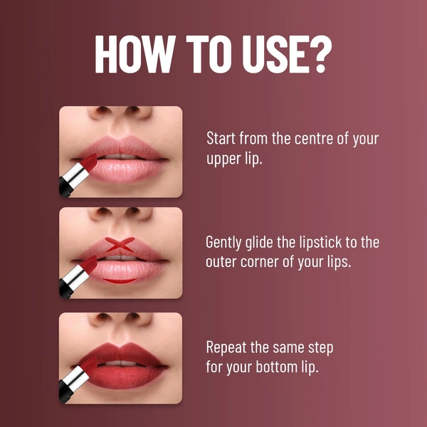 Swiss Beauty Pure Matte Lipsticks 3.8g | Magic Maroon 211 | Creamy Matte - 1