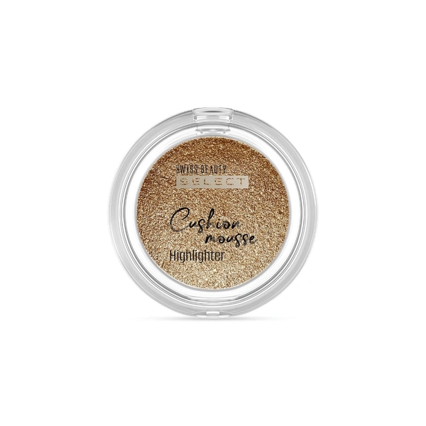 Swiss Beauty Select Cushion Mousse Highlighter 10g Shade 4 Gold Rush | Lit-From-Within Radiance | Glowy Dewy Finish | Lightweight Mousse Formula with Macadamia Oil