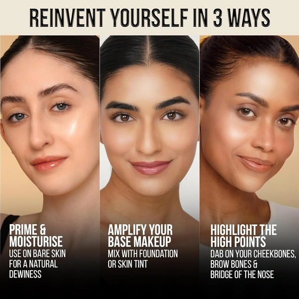 Swiss Beauty Select Game Changer Strobe Cream 35g, Shade 02 Gold Sheen with Shea Butter & Vitamin C | Illuminating Glow Cream for Face & Body