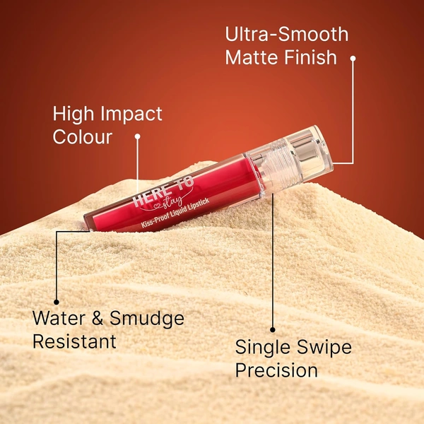 Swiss Beauty Select Here To Stay Liquid Matte Lipstick 3ml with Shade 11 Touch of Brown| Kiss-Proof Formula | Non-Transfer & Smudgeproof | 12-18 Hrs Stay