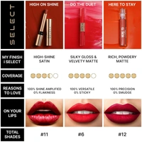 Swiss Beauty Select Here To Stay Liquid Matte Lipstick 3ml with Shade 11 Touch of Brown| Kiss-Proof Formula | Non-Transfer & Smudgeproof | 12-18 Hrs Stay