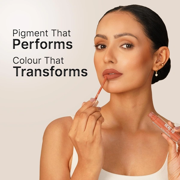 Swiss Beauty Select Here To Stay Liquid Matte Lipstick 3ml with Shade 14 Peach Wood | Kiss-Proof Formula | Non-Transfer & Smudgeproof | 12-18 Hrs Stay