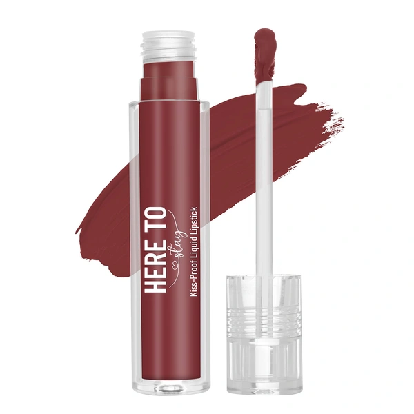 Swiss Beauty Select Here To Stay Liquid Matte Lipstick 3ml with Shade 11 Touch of Brown| Kiss-Proof Formula | Non-Transfer & Smudgeproof | 12-18 Hrs Stay