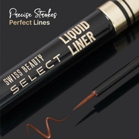 Swiss Beauty Select Here To Stay Semi-Matte Liquid Waterproof Eyeliner 3ml with Shade 04 Magnet Black | Precise Pointed Tip | Smudge-Proof & Transfer-Proof
