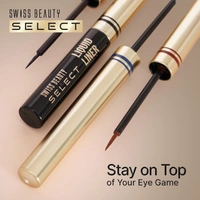 Swiss Beauty Select Here To Stay Semi-Matte Liquid Waterproof Eyeliner 3ml with Shade 04 Magnet Black | Precise Pointed Tip | Smudge-Proof & Transfer-Proof
